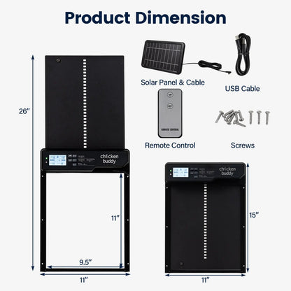 Solar Powered Automatic Chicken Coop Door Remote