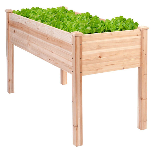 Solid Cedar 30-inch High Raised Garden Bed Planter Box - Tampa Home & Garden Store