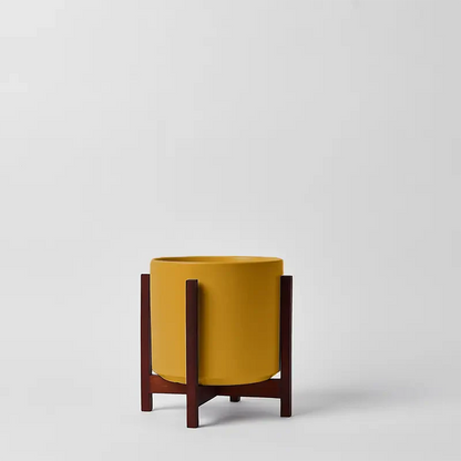 Solid Goods Ceramic Cylinder– With or Without Mahogany Stand - Tampa Home & Garden Store