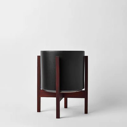 Solid Goods Ceramic Cylinder– With or Without Mahogany Stand - Tampa Home & Garden Store