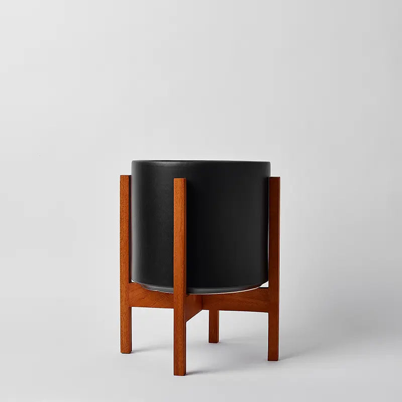 Solid Goods Ceramic Cylinder– With or Without Mahogany Stand - Tampa Home & Garden Store