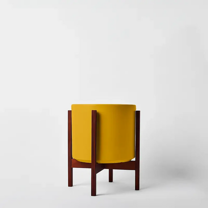 Solid Goods Ceramic Cylinder– With or Without Mahogany Stand - Tampa Home & Garden Store