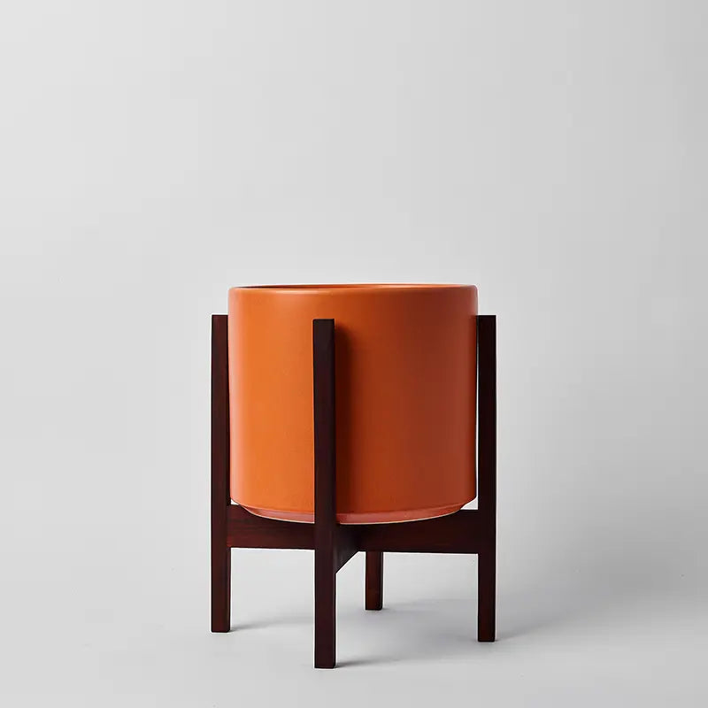 Solid Goods Ceramic Cylinder– With or Without Mahogany Stand - Tampa Home & Garden Store