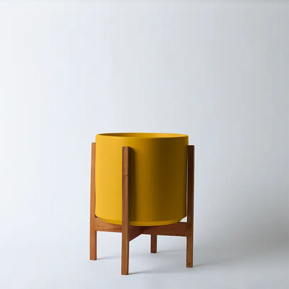 Solid Goods Ceramic Cylinder– With or Without Mahogany Stand - Tampa Home & Garden Store