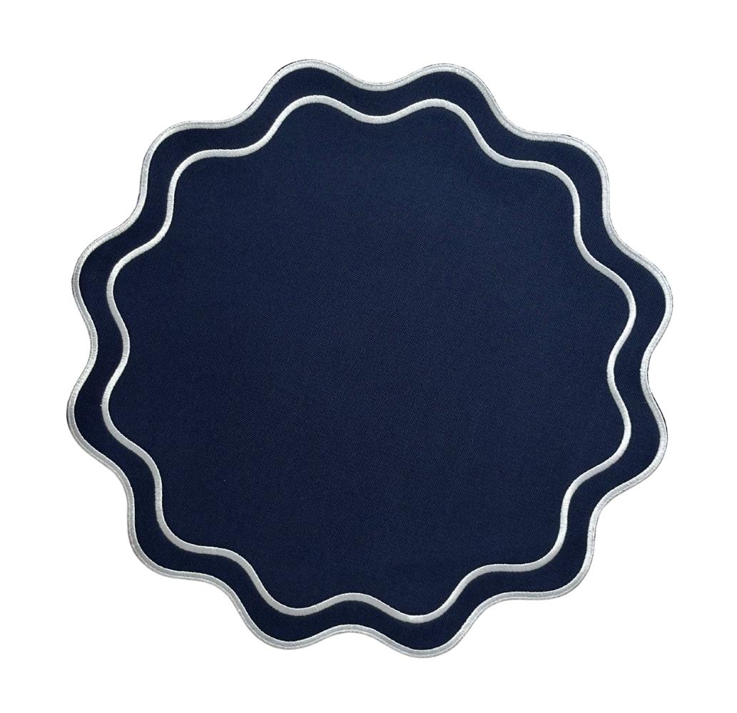 Solid Navy Wave Placemat - Tampa Home & Garden Store