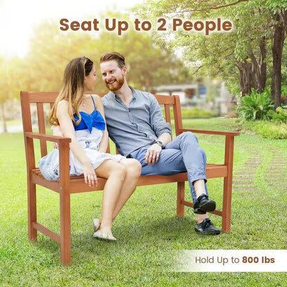 Solid Wood 4-Ft. Outdoor Patio Garden Bench - 800 lbs. Weight Capacity - Tampa Home & Garden Store