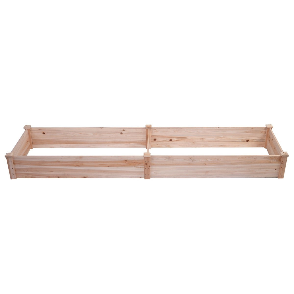 Solid Wood 8 ft x 2 ft Raised Garden Bed Planter - Tampa Home & Garden Store