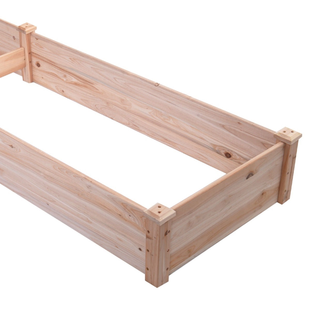 Solid Wood 8 ft x 2 ft Raised Garden Bed Planter - Tampa Home & Garden Store