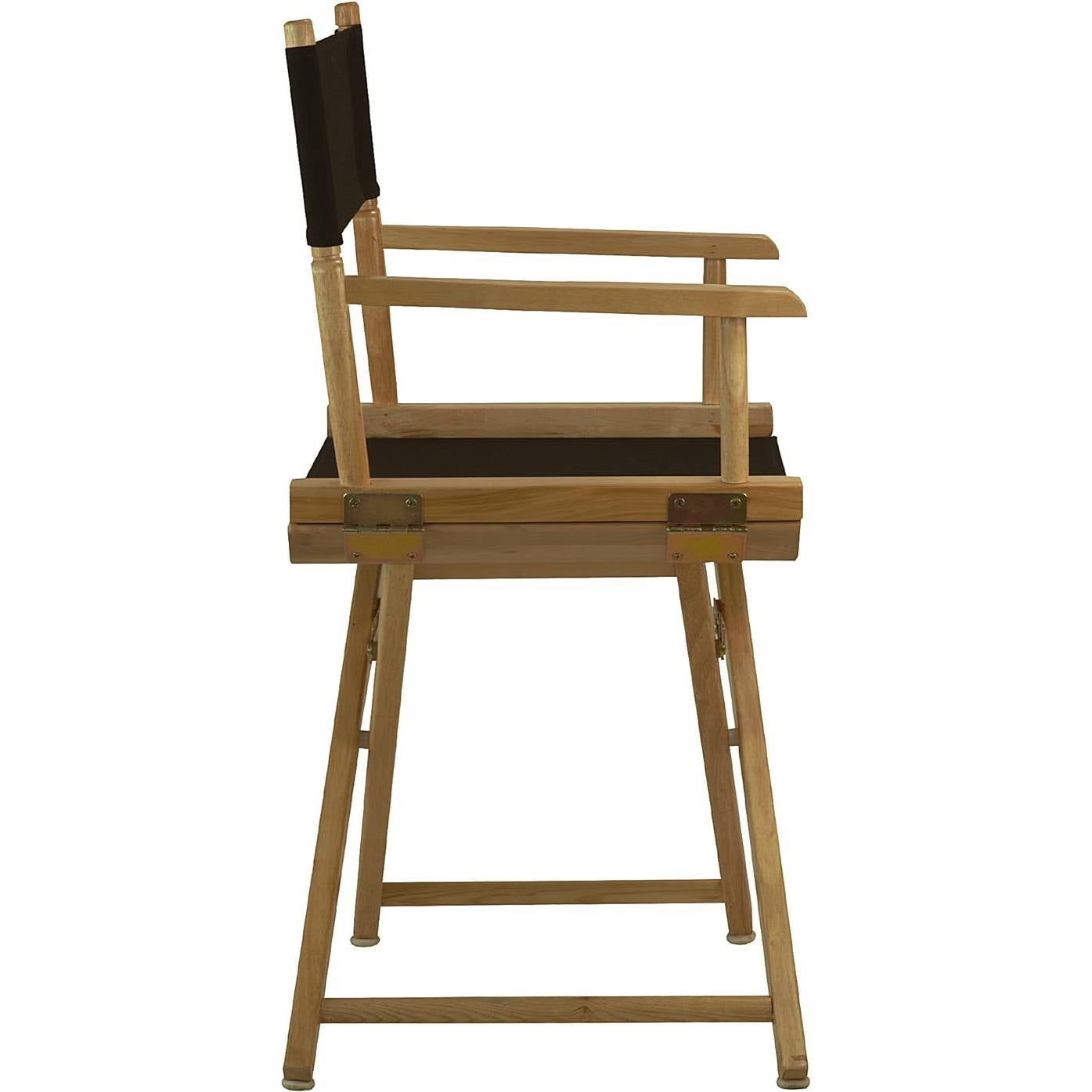 Solid Wood Frame Indoor/Outdoor Patio Dining Directors Chair with Black Seat - Tampa Home & Garden Store