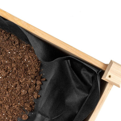 Solid Wood Locking Wheels Raised Mobile Garden Wood Planter Elevated Planter - Tampa Home & Garden Store