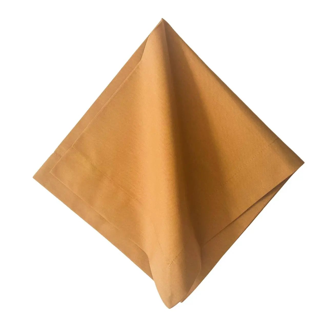 Napkin solid cotton orange folded into a diamond shape for elegant tables on Tampa Home & Garden Store