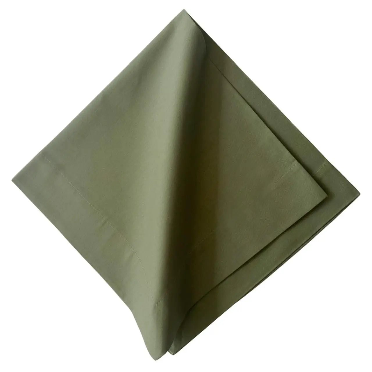 Solid cotton napkin in olive green by Talah Home cloth napkin on Tampa Home & Garden Store