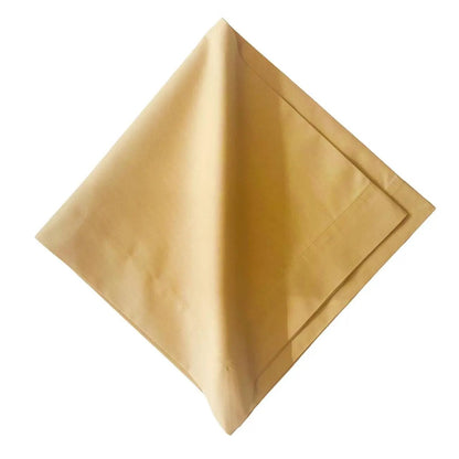 Solid cotton napkin in gold for elegant tables by Talah Home cloth napkins on Tampa Home & Garden Store
