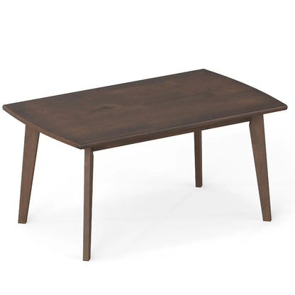 Solid Wood Modern Coffee Table With Tapered Legs