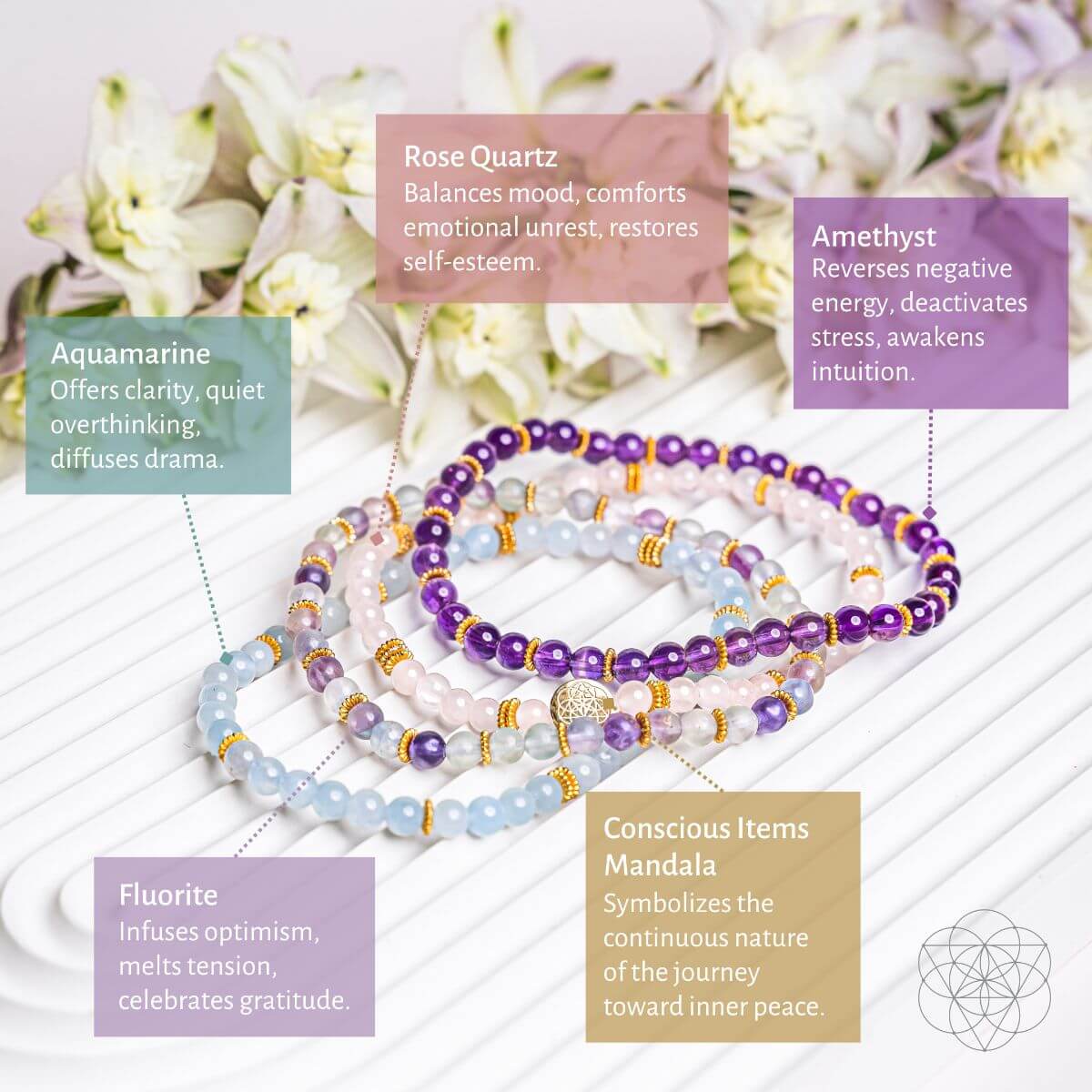 Soothing Anxiety-Free Bracelet Pack of 4 - Tampa Home & Garden Store