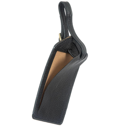 Sophia Full-Grain Leather Luggage Tag – Soft Pebbled Finish