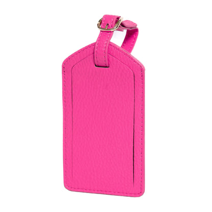 Sophia Full-Grain Leather Luggage Tag – Soft Pebbled Finish
