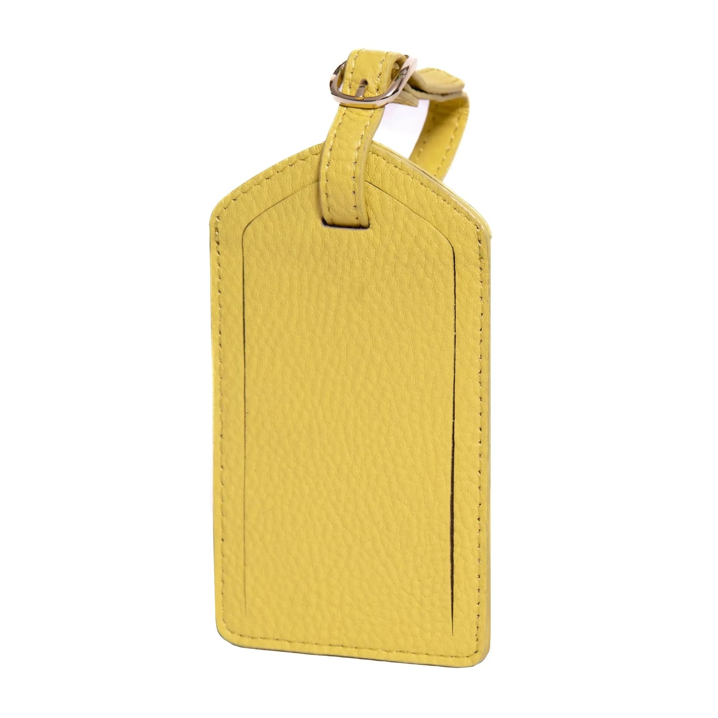 Sophia Full-Grain Leather Luggage Tag – Soft Pebbled Finish