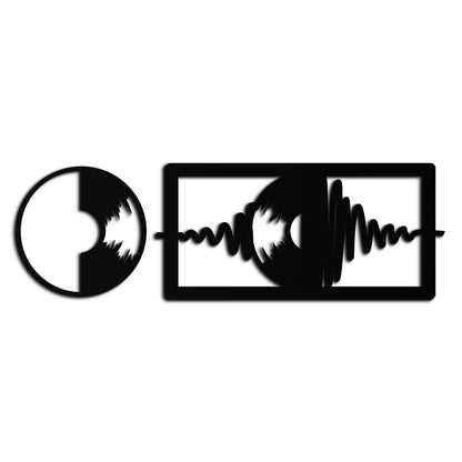 Soundwave Vinyl Record Metal Wall Art - Modern Music-Inspired Steel Wall Decor - KAF133 - Tampa Home & Garden Store