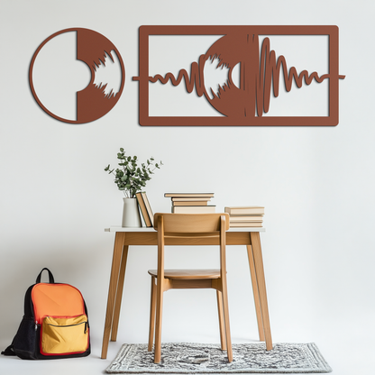 Soundwave Vinyl Record Metal Wall Art - Modern Music-Inspired Steel Wall Decor - KAF133 - Tampa Home & Garden Store