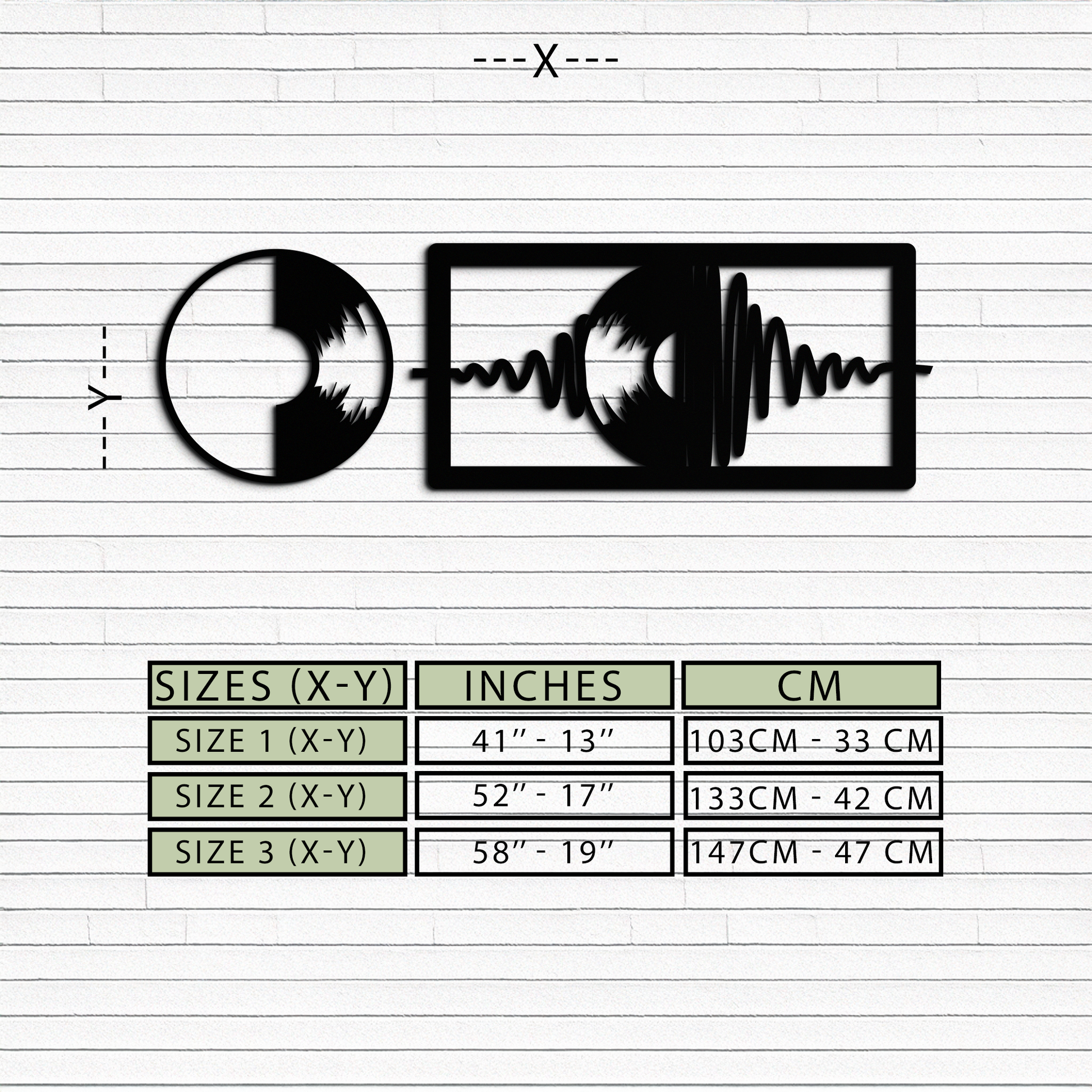 Soundwave Vinyl Record Metal Wall Art - Modern Music-Inspired Steel Wall Decor - KAF133 - Tampa Home & Garden Store