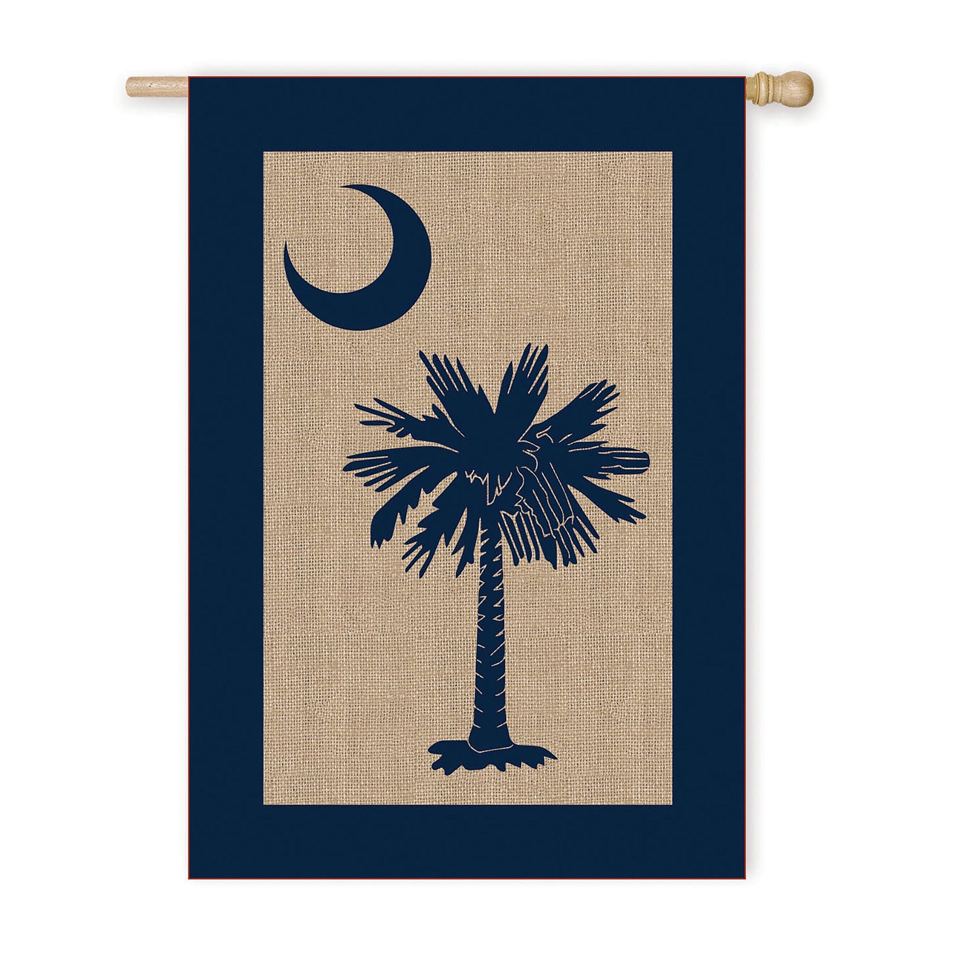 South Carolina Palmetto House Burlap Flag - Tampa Home & Garden Store
