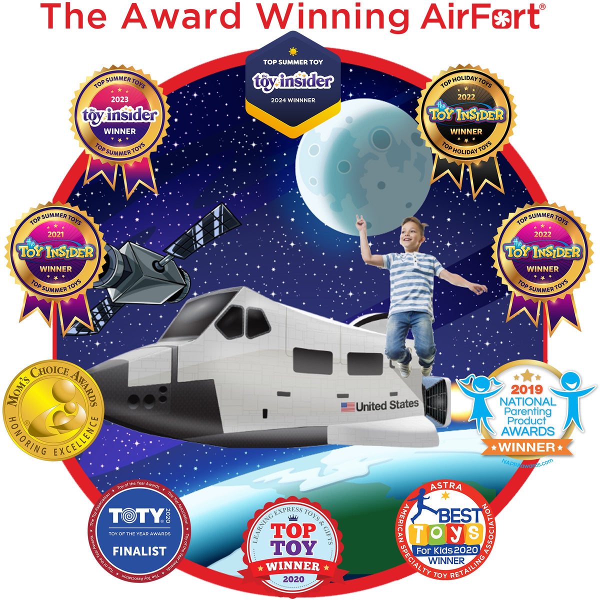 AirFort Space Shuttle Inflatable Kids Play Fort playhouse by AirFort.com on Tampa Home & Garden Store