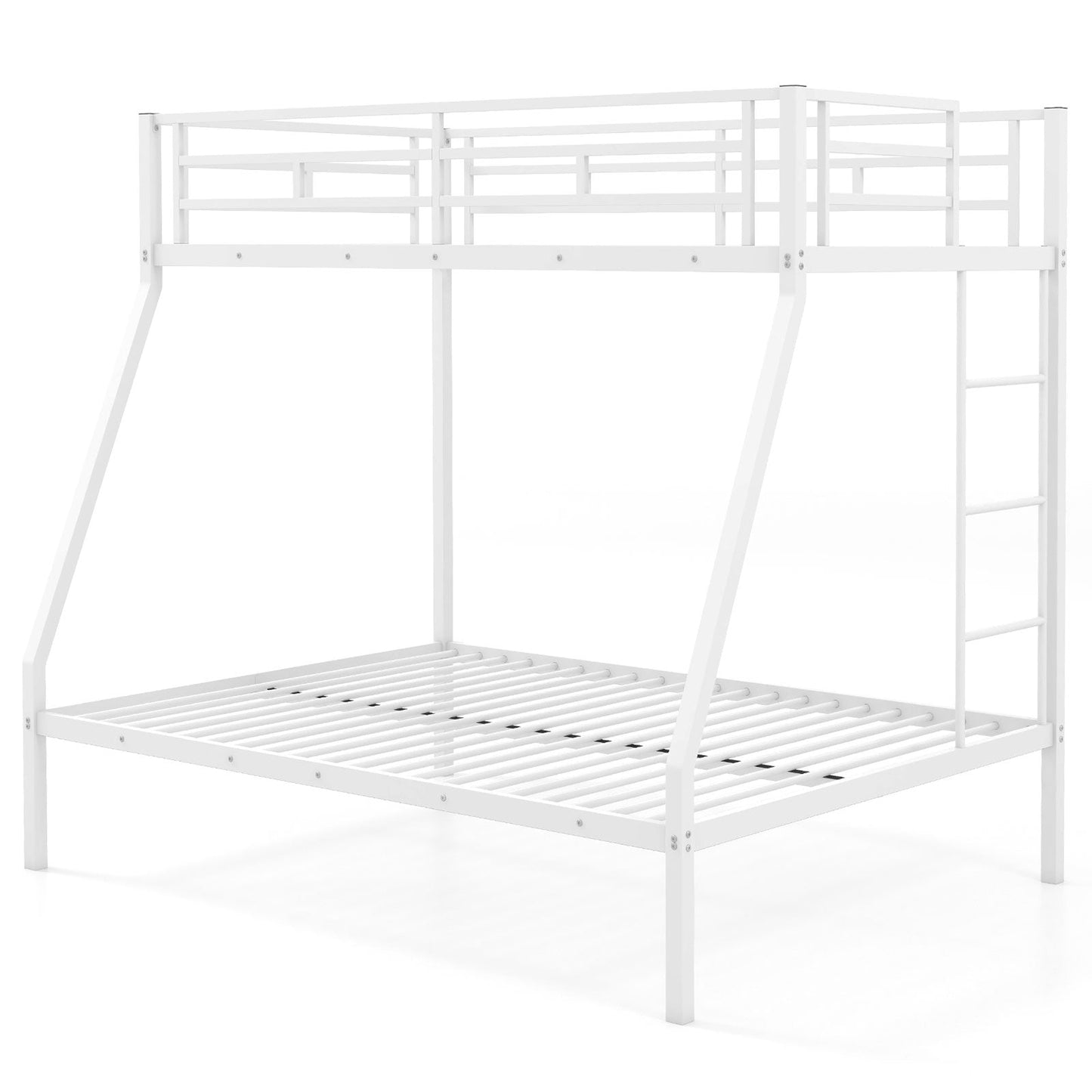Estructura de cama metálica con somier de láminas que ahorra espacio para adolescentes y adultos, sin ruido, no necesita somier, color negro