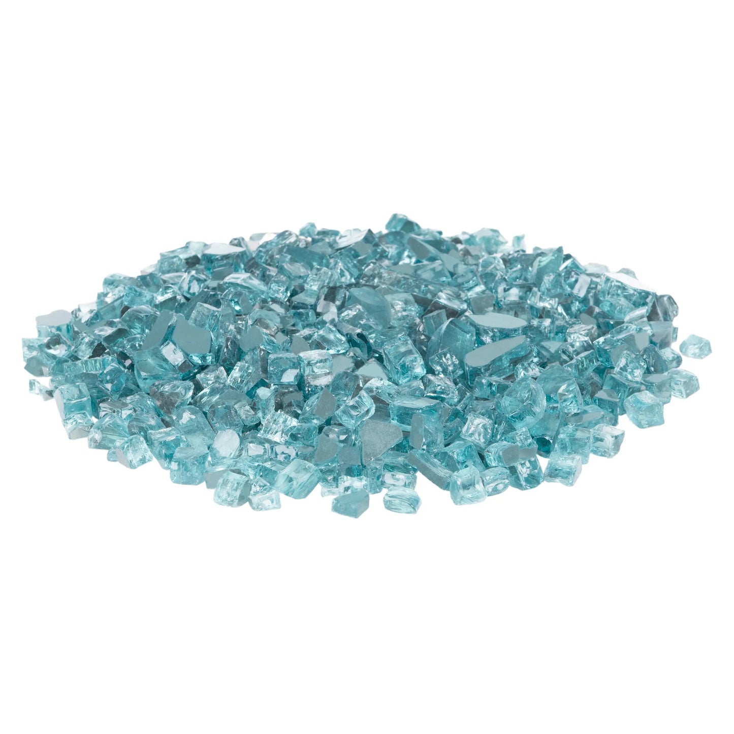 Bahama Blue Reflective Fire Glass for fireplaces turquoise glass chunks Fire Sense/Balkene Home on Tampa Home & Garden Store