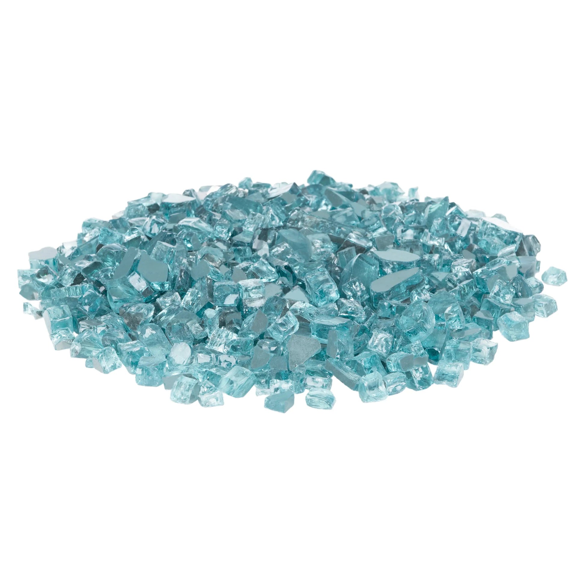Bahama Blue Reflective Fire Glass for fireplaces turquoise glass chunks Fire Sense/Balkene Home on Tampa Home & Garden Store