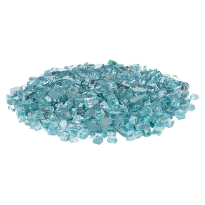 Bahama Blue Reflective Fire Glass for fireplaces turquoise glass chunks Fire Sense/Balkene Home on Tampa Home & Garden Store
