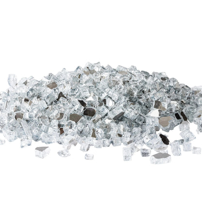 Crystal Clear Reflective Fire Glass by Fire Sense/Balkene Home, clear glass fireplace media on Tampa Home & Garden Store
