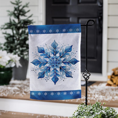 Sparkling Snowflake Burlap Garden Flag - Tampa Home & Garden Store
