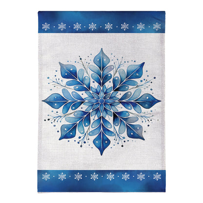 Sparkling Snowflake Burlap Garden Flag - Tampa Home & Garden Store