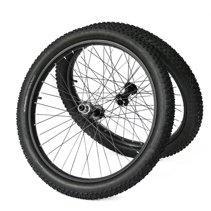 Wheel set 27.5x3 inch for Specter-S by EUNORAU E-BIKE US, black rims with spokes, two wheels on Tampa Home & Garden Store