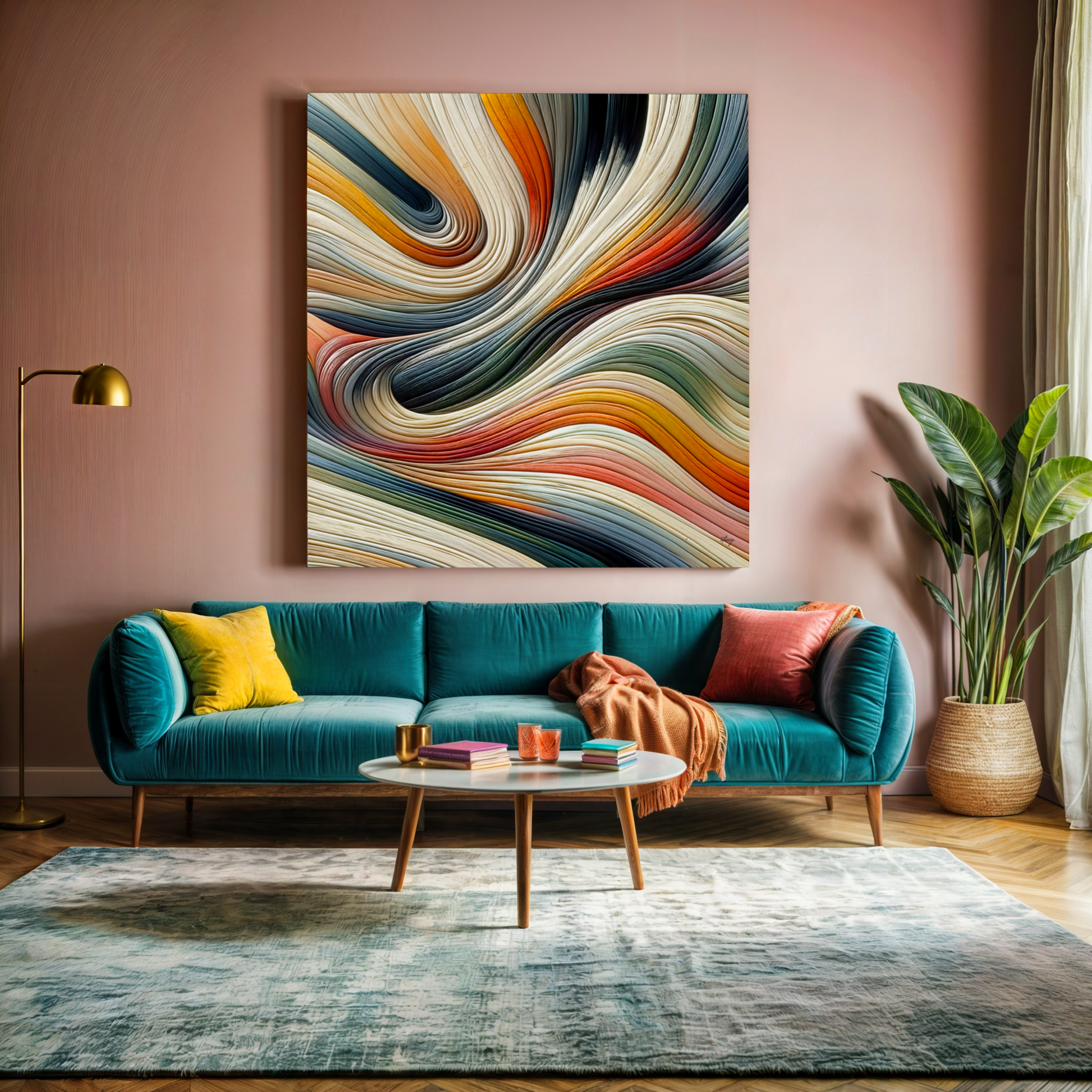 Canvas print Spectral Swirl by Tailored Canvases with vibrant multicolor swirl design on Tampa Home & Garden Store