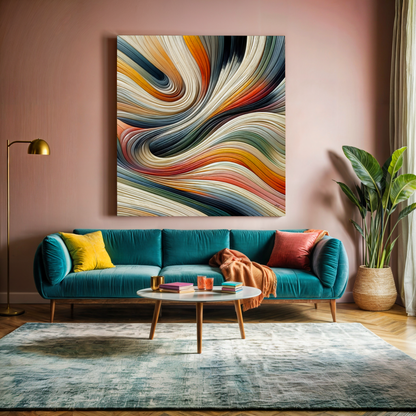 Canvas print Spectral Swirl by Tailored Canvases with vibrant multicolor swirl design on Tampa Home & Garden Store