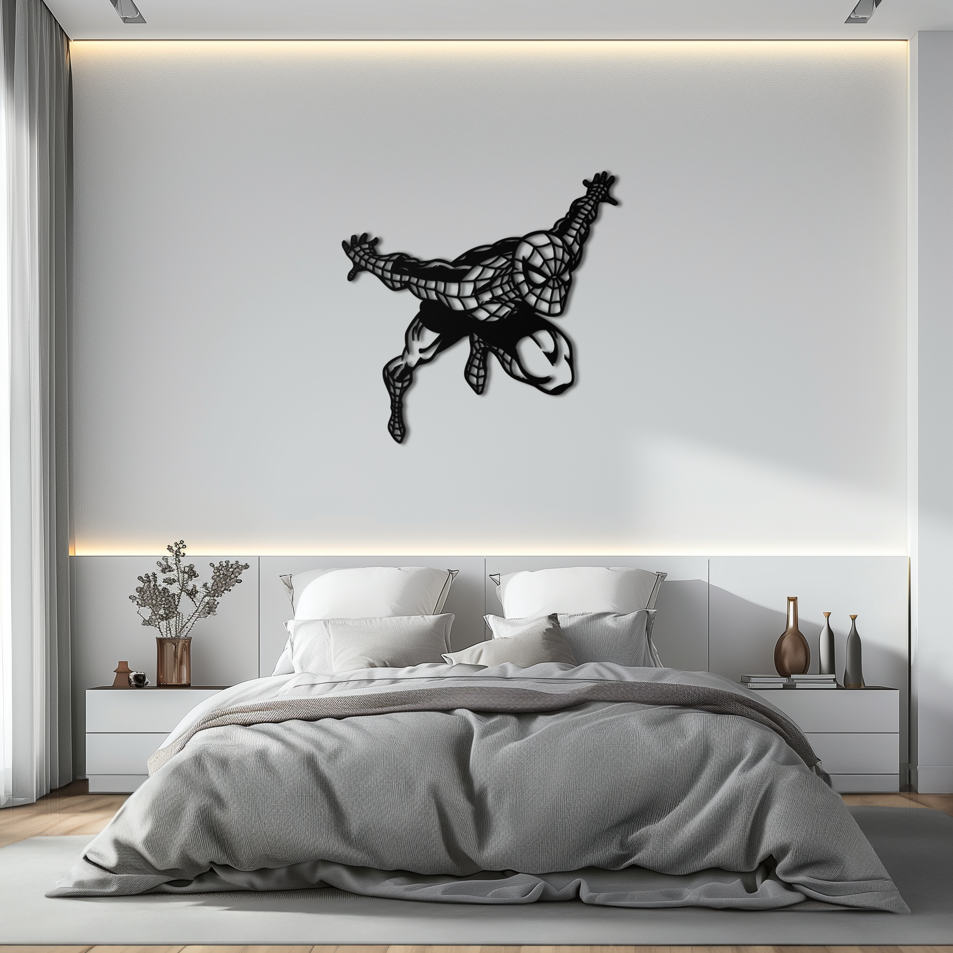 Spider-Man Metal Wall Art - Geometric Superhero Wall Decor - KAF155 - Tampa Home & Garden Store