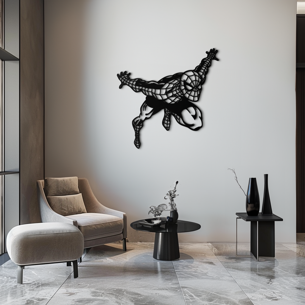 Spider-Man Metal Wall Art - Geometric Superhero Wall Decor - KAF155 - Tampa Home & Garden Store