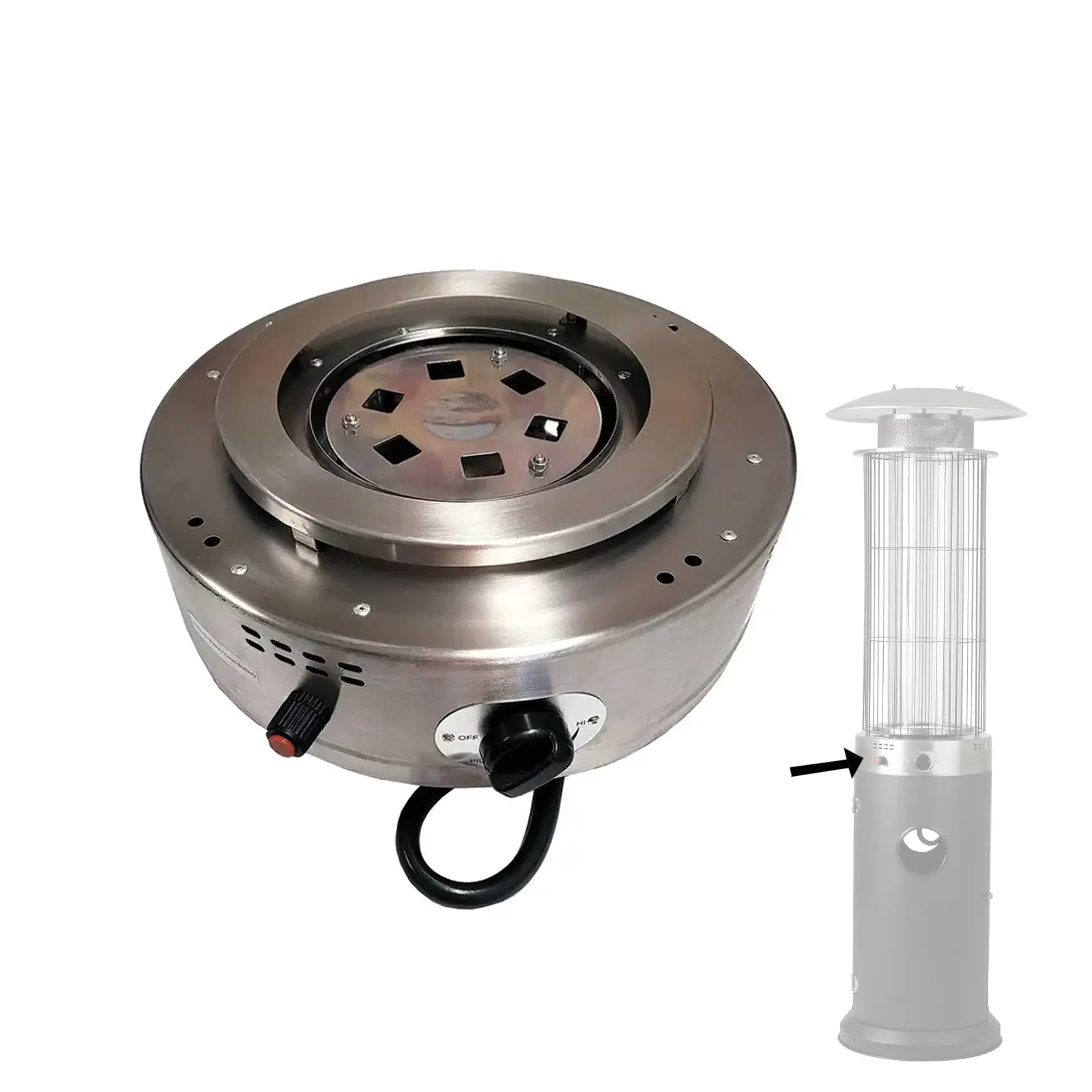 Spiral Flame Heater Burner replacement part in stainless for Fire Sense patio heater on Tampa Home & Garden Store