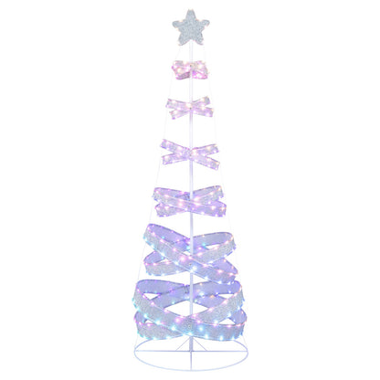 Árbol de Navidad espiral para exteriores de 7 pies para decoración de fiestas, Navidad y Año Nuevo