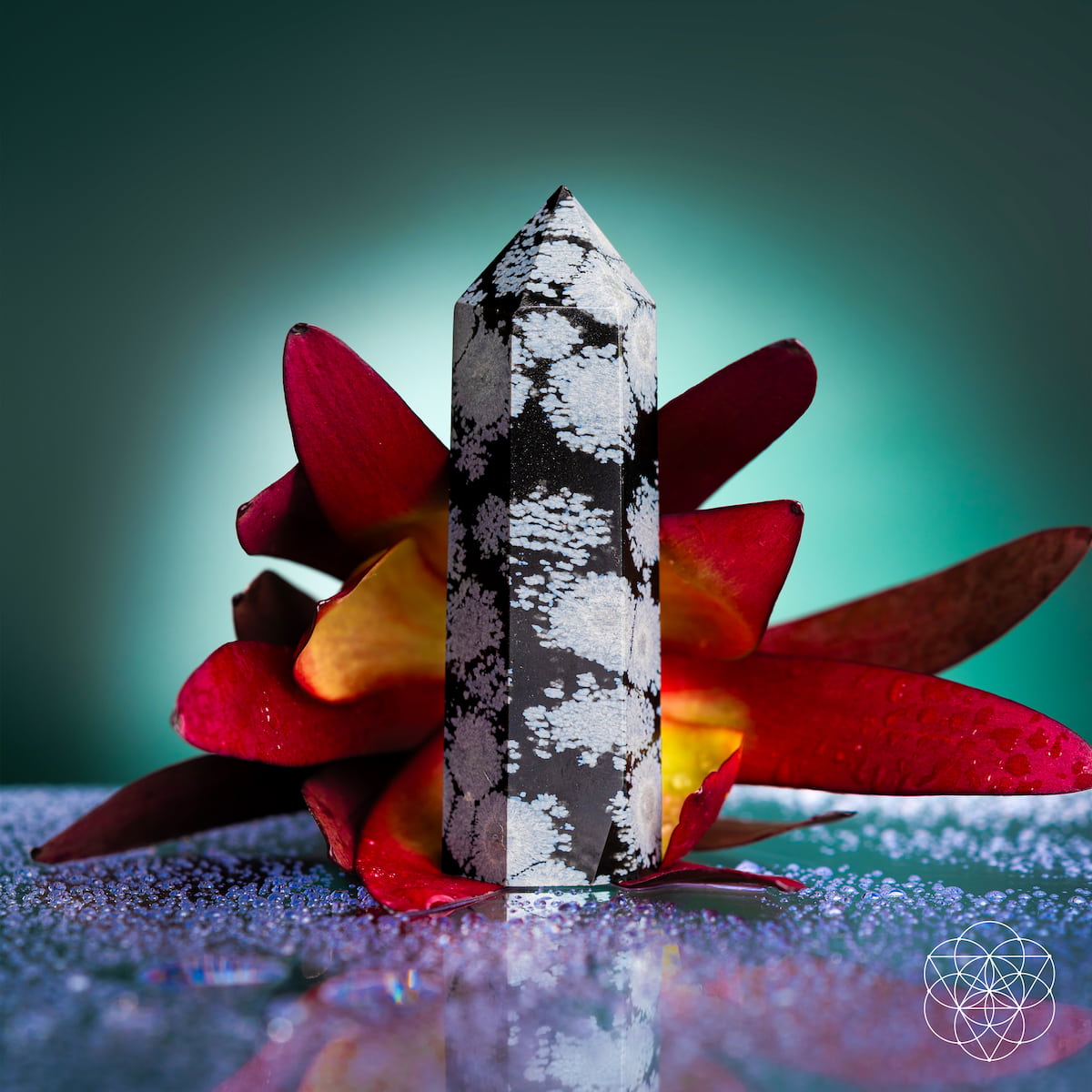 Spiritual Bodyguard - Snowflake Obsidian Point - Tampa Home & Garden Store