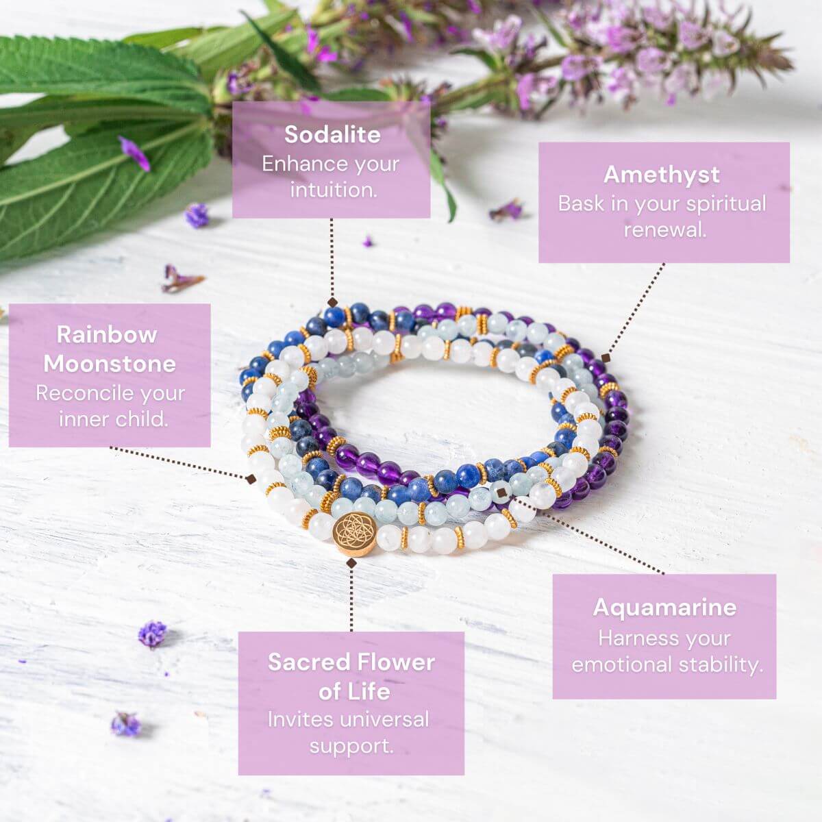 Spiritual Healing Bracelet Pack of 4 - Tampa Home & Garden Store