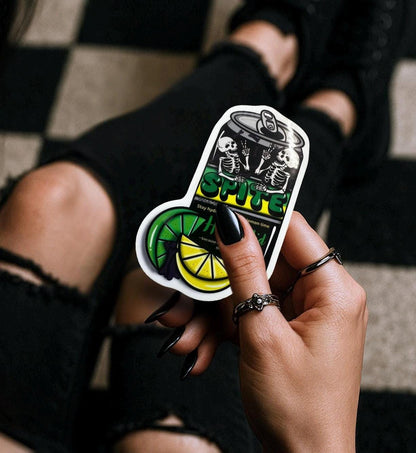 Spite Hater-Aid Sticker: Gothic Sarcastic Soda Can - Glossy or Holographic - Tampa Home & Garden Store