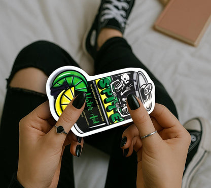 Spite Hater-Aid Sticker: Gothic Sarcastic Soda Can - Glossy or Holographic - Tampa Home & Garden Store