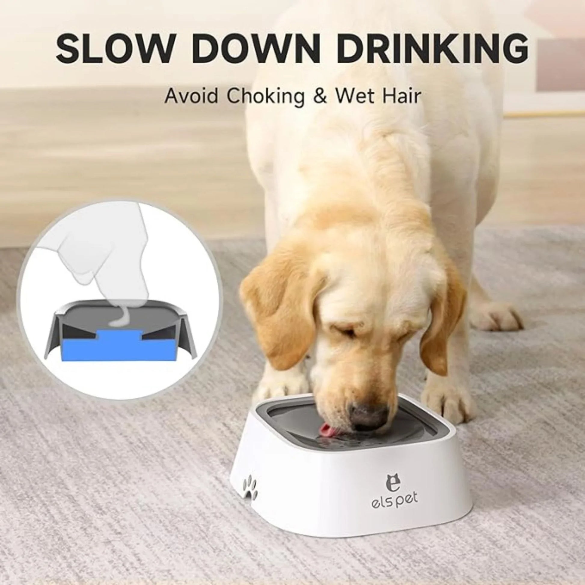 Splash-Free Floating Water Bowl for Dogs & Cats (1L) - Tampa Home & Garden Store