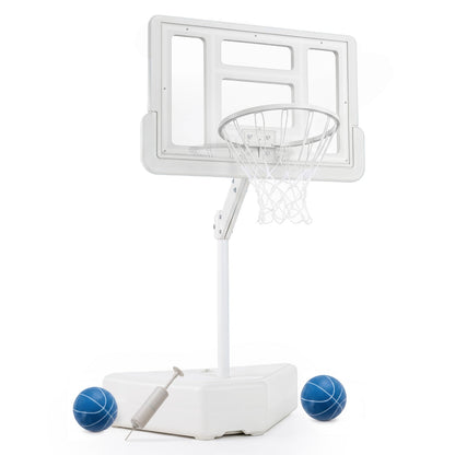 Pool basketball hoop with adjustable height by DirectDeals, includes 2 blue balls on Tampa Home & Garden Store