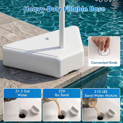 Pool Basketball Hoop DirectDeals with adjustable height and heavy base, includes 2 balls on Tampa Home & Garden Store