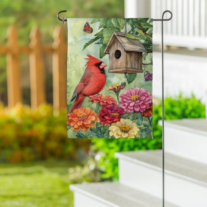 Spring Cardinal Time Suede Garden Flag - Tampa Home & Garden Store
