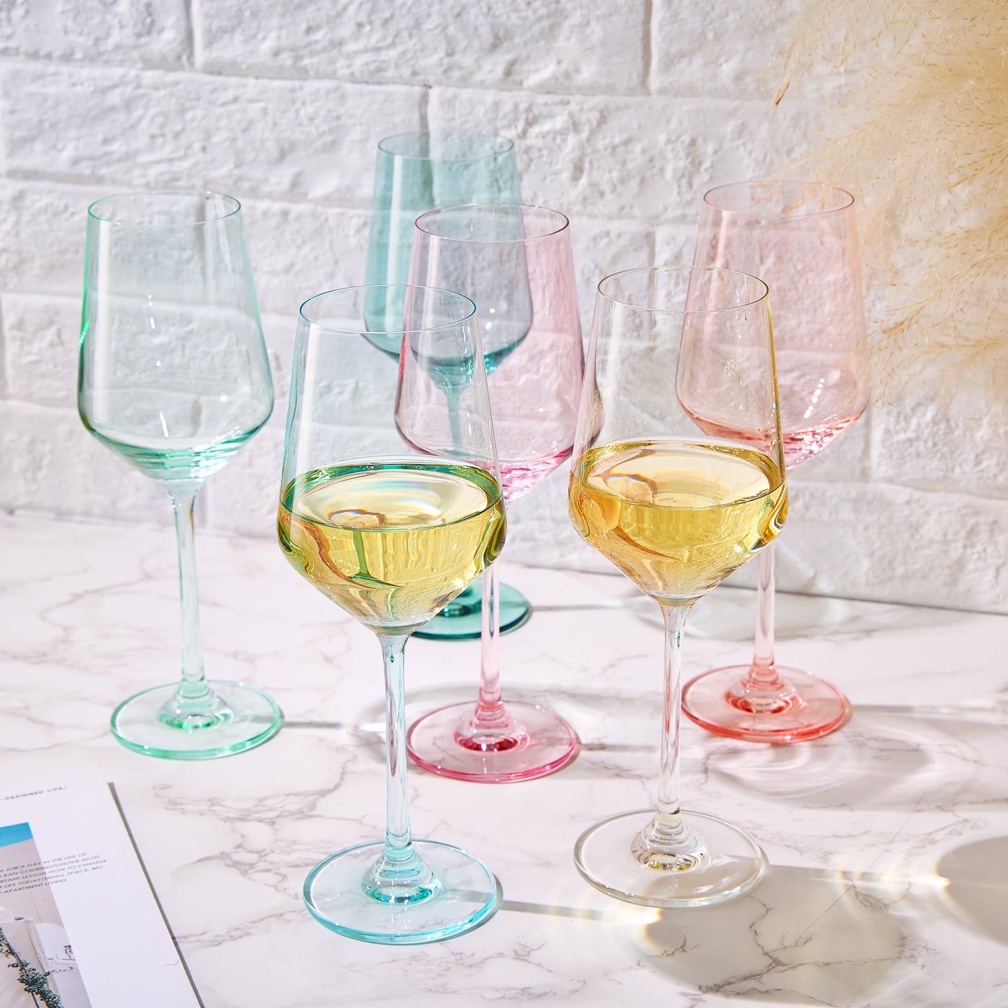 Colorata Stemmed Wine Glassware and Set of Six